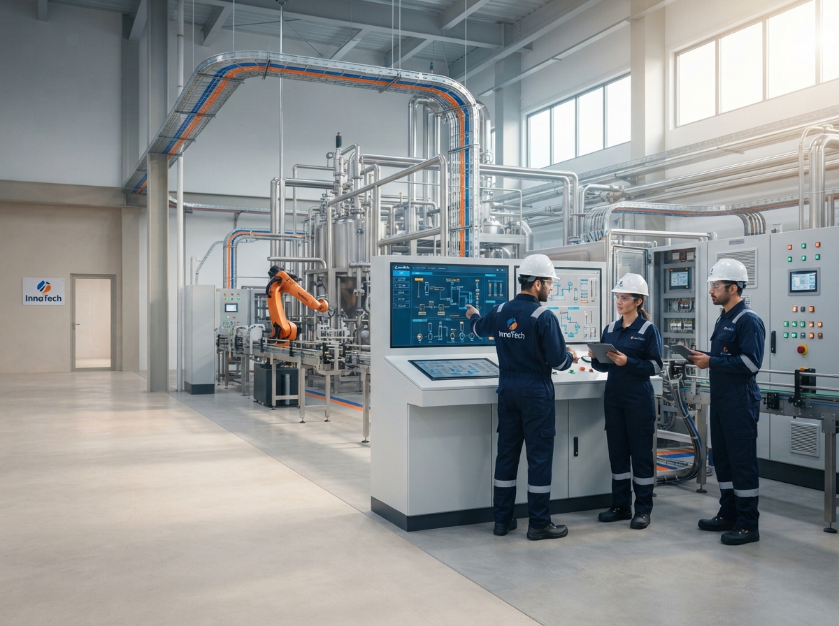 Engineers monitoring automation systems in a control room